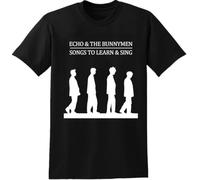 Echo and The Bunnymen Men T-Shirt Men's Unisex Tee Black(Large)