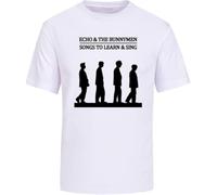 Echo and The Bunnymen Men T-Shirt Men's Unisex Tee White(Large)
