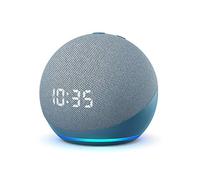 Echo Dot (4e génération), Enceinte connectée avec horloge et Alexa, Bleu-gris