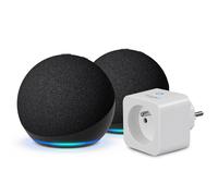 Echo Dot (5e génération) | Anthracite, pack de 2 + Sengled Smart Plug, Fonctionne avec Alexa - Kit de démarrage Maison connectée