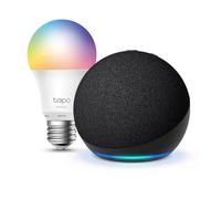 Echo Dot (5e génération) | Anthracite + Tapo L530EA ampoule connectée LED (E27), Fonctionne avec Alexa - Kit de démarrage Maison connectée