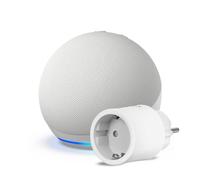 Echo Dot (5e génération) | Blanc + OSRAM SMART+ Prise intelligente avec Matter, Fonctionne avec Alexa - Kit de démarrage Maison connectée