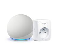 Echo Dot (5e génération) | Blanc + Tapo Matter Prise Connectée, Fonctionne avec Alexa - Kit de démarrage Maison connectée