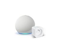 Echo Dot (5e génération), Blanc + WiZ Prise Connectée, Fonctionne avec Alexa - Kit de démarrage Maison connectée