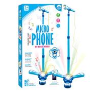 Echo Microphone - Jouet Microphone pour | Karaoké Micros Jouet Fournitures Amusantes avec Lumière Interactif Réglable Support Musique Jouets pour Garçons Filles D'âge Préscolaire Étudi