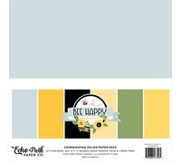 Echo Park Double-Sided Solid Cardstock 12"X12" 6/Pkg-Bee Happy, 6 Colors