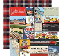 Echo Park Paper All Aboard Double-Sided Cardstock 12"X12"-Multi Journaling Cards