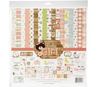 Echo Park Paper Company Baby Girl Collection Kit de 30,5 x 30,5 cm, rose, jaune, vert, bleu, taille unique