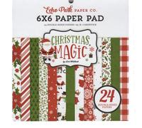 Echo Park Paper Company Bloc de Papier Magique de Noël 15 x 15 cm, Multicolore