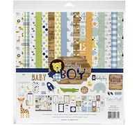 Echo Park Paper Echo Park Collection Kit 12"X12"-Baby Boy bébé garçon 30,5 x 30,5 cm, Papier, Bleu, Vert, Menthe, Jaune, taille unique