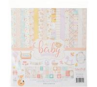 Echo Park Paper Echo Park Collection Kit 12"X12"-Hello Baby Girl G Coll 30,5 x 30,5 cm, Rose, Bleu Sarcelle, Jaune, Violet, Orange, Taille unique, Set de 12 Pièces