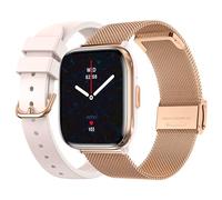 Montre connectée ECHO Rainbow Nano Or Rose Silicone + Milanais