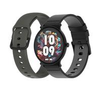 Echo Rainbow Sunset - Montre Connectée Homme/Femme Écran HD - Appels Bluetooth - Suivi Santé, Sommeil & 100 Modes Sport - Autonomie 7J - 2 Bracelets Inclus - iOS & Android - Noir