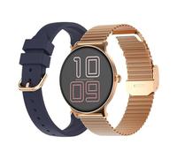 Echo Rainbow Sunset - Montre Connectée Homme Femme, Montre Sport Étanche IP67 avec Podomètre, Suivi Santé, Sommeil, 100 Modes, Écran AMOLED 1.43", Autonomie 7J, iOS Android - Rose Gold
