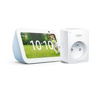 Echo Show 5 (3e génération) | Bleu-gris + Tapo Matter Prise Connectée, Fonctionne avec Alexa - Kit de démarrage Maison connectée