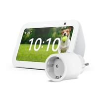 Echo Show 5 (Nouvelle génération) | Blanc + OSRAM SMART+ Prise intelligente avec Matter, Fonctionne avec Alexa - Kit de démarrage Maison connectée