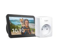 Echo Show 8 (3e génération) | Anthracite + Tapo Matter Prise Connectée, Fonctionne avec Alexa - Kit de démarrage Maison connectée