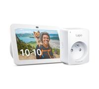 Echo Show 8 (3e génération) | Blanc + Tapo Matter Prise Connectée, Fonctionne avec Alexa - Kit de démarrage Maison connectée