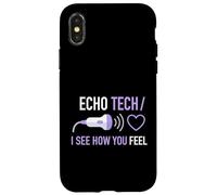 Echo Tech Je Vois ce Que Vous ressentez en cardiologie diagnostique médicale Coque pour iPhone X/XS