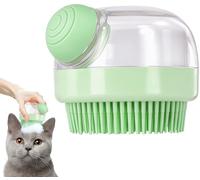 ECHOBUY Brosse de Bain pour Chien Pet Bath Brush Brosse de Bain pour Chien et Chat Brosses de Toilettage pour Chat avec Distributeur de Shampoing