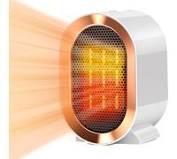 ECHOBUY Chauffage d'Appoint, Radiateur Soufflant Salle de Bain 800W/1200W, Mini Chauffage Electrique Céramique PTC 2 Modes pour Salon, Chambre, Salle de Bain