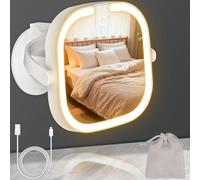 ECHOBUY Miroir Maquillage Lumineux LED 30X - Grossissant avec 3 Modes d’Éclairage, 48 LED, Batterie 2000mAh Rechargeable, Ventouse Puissante, Rotation 360°