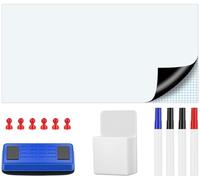 ECHOBUY Tableau Blanc Magnétique Autocollant 40×80cm, Tableau Blanc Effacable Magnetique avec 4 Marqueurs + 1 Effaceur++ Aimants+Rack de Stockage Magnétique pour Bureau, École, Maison