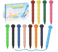 ECHOCUBE 12 Crayons de Couleur pour Enfants, Crayons de Cire Non Toxiques pour Enfants à partir de 3 ans, Couleurs Lavables, Arts et Artisanat, Remplissage de Sacs de Fête