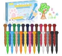 ECHOCUBE 24 Crayons de Couleur pour Enfants, Crayons de Cire Non Toxiques pour Enfants à partir de 3 ans, Couleurs Lavables, Arts et Artisanat, Remplissage de Sacs de Fête