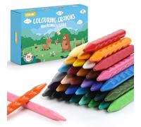 ECHOCUBE 36 Crayons de Couleur, Craies de Cire Triangulaires pour le Dessin et L'artisanat, Crayons à Dessin Educatifs pour Fournitures Scolaires, Cadeau Parfait Anniversaires pour Garçons et Filles