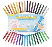 ECHOCUBE 36 Crayons de Couleur pour Enfants, Crayons de Cire Non Toxiques pour Enfants à partir de 3 ans, Couleurs Lavables, Arts et Artisanat, Remplissage de Sacs de Fête