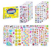 ECHOCUBE 3D Puffy Stickers - autocollants réutilisables avec motifs d'animaux, de voitures et de chiffres, 30 feuilles de décoration pour remplir les sacs de fête des enfants, cadeaux et bricolage
