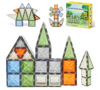ECHOCUBE 40 Pièces Couleurs Nature Blocs de Construction Magnétiques pour Enfants, Jouets Éducatifs Cadeau d'anniversaire pour Enfants de 36 Mois et Plus