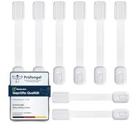 ECHOCUBE Bébé Sécurité Verrouillage, Lot de 8 Sécurité Placard Enfants Serrures avec adhésif 3M, Bébé Sécurité Serrures pour armoires, tiroirs, réfrigérateur, toilettes sans perçage (Blanc)