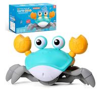 ECHOCUBE Crabe interactif, Crabe Musical interactif Qui évite automatiquement Les Obstacles, Crabes Musical électronique pour Enfants garçons Filles à partir de 3 Ans - Vert
