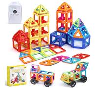 ECHOCUBE Ensemble de Blocs de Construction magnétiques 42 pièces, Jouets de Construction STEM pour Les Enfants, tuiles magnétiques éducatives, Cadeau pour Les Enfants, garçons et Filles