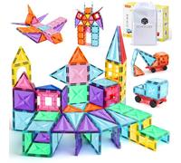 ECHOCUBE Jouets de Construction Magnétiques, 100 Pièces Blocs de Construction Magnétiques pour Enfants Éducatifs Jouets Cadeau d'anniversaire et de Noël pour Les Enfants de 3 Ans et Plus