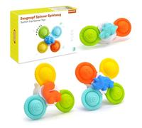 ECHOCUBE Lot de 3 sensoriels à ventouse, jouets de bain en silicone, jouets de voyage pour les tout-petits de 3 ans et plus