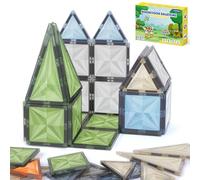 ECHOCUBE Magnétiques Blocs de Construction pour Enfants, 26 Pièces Nature Couleurs Blocs de Construction Magnétiques, Jouets de Construction Éducatifs pour Enfants de 36 Mois et Plus