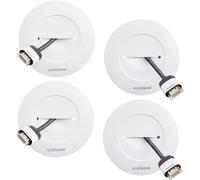 Echogear Kit De Gestion De Câbles pour TV Montée sur Support Mural TV - Goulottes Cache-Câble Facile à Installer pour Fils Electrique Basse Tension - Paire, Blanc