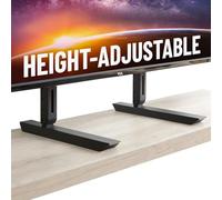 ECHOGEAR Support TV Pied sur Table avec Hauteur Réglable pour Ecran TV/PC/LED/Plasma Allant Jusqu’à 77 Pouces - Supporte Jusqu’à 45 Kg - Solide & Résistant - EGAV-RTVF1