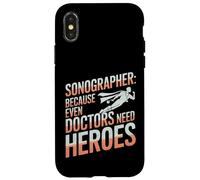 Échographe : même Les médecins Ont Besoin de héros | Échographe Amusant Coque pour iPhone X/XS