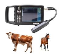 Échographe vétérinaire - Appareil à ultrasons portable avec 3 sondes et une touche d'échauffement pour bovins, chevaux, porcs, chèvres