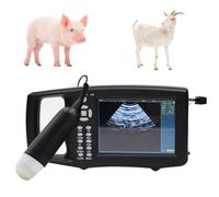 Échographe vétérinaire - Appareil à ultrasons portable avec 3 sondes et une touche d'échauffement pour bovins, chevaux, porcs, chèvres