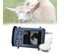 Échographe vétérinaire - Appareil à ultrasons portable avec 3 sondes et une touche d'échauffement pour bovins, chevaux, porcs, chèvres