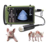 Echographe Vétérinaire Portable avec Sonde Convexe et Ecran LCD pour Diagnostic Grossesse