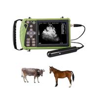 Échographe Vétérinaire Portable, Echographie Appareil Grossesse Multifonction Écran HD 5.6 Scanner À Ultrasons Vétérinaire Avec Sonde 3,5 MHz Pour Porcs, Moutons(Rectal Probe)