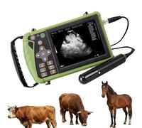 Échographe Vétérinaire Pour La Gestation, Appareil D'échographie Portable, 3,5 MHz, 8 Pseudo-Couleurs, Images HD, Pour La Gestation Des Porcs, Ovins, Canins Et Chats(Machine+rectal probe)