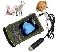 Échographe Vétérinaire Pour La Gestation, Appareil D'échographie Portable, 3,5 MHz, 8 Pseudo-Couleurs, Images HD, Pour La Gestation Des Porcs, Ovins, Canins Et Chats(Machine+convex array probe)