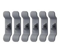 ECHOLEAF 3/6 crochets enrouleurs de câbles, clips de fixation, organisateur de câbles for appareils de cuisine, protection des câbles for appareils ménagers, enrouleur de câbles(Gray,6pcs)
